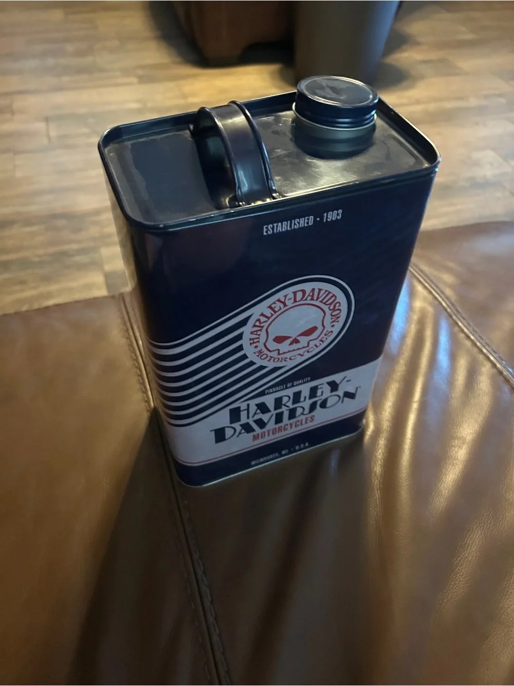 Harley-Davidson metal tin storage container